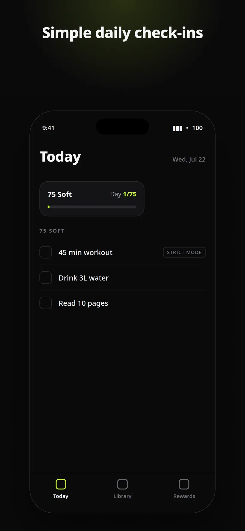 Daily check-in